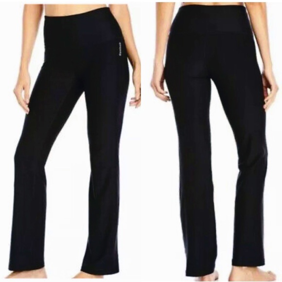 Reebok Pants - NWT Women's Reebok Training Straight High Rise Black Workout Run Yoga Pants XS